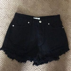 Black high waisted shorts